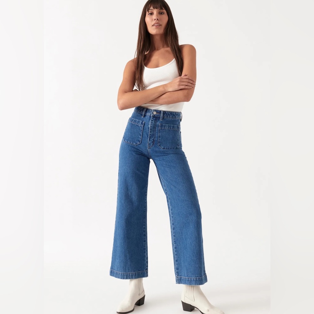 NWT Rollas Sailor Jeans, Size 28 Ashley Blue